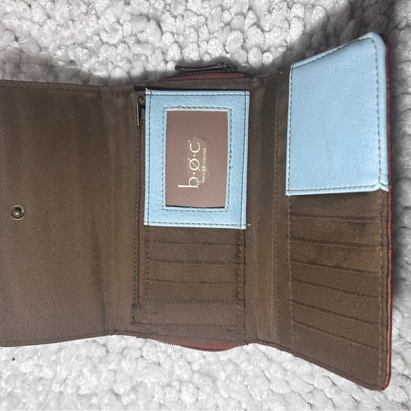 b.o.c. Light Blue and Brown Woven Wallet - Picture 2 of 4